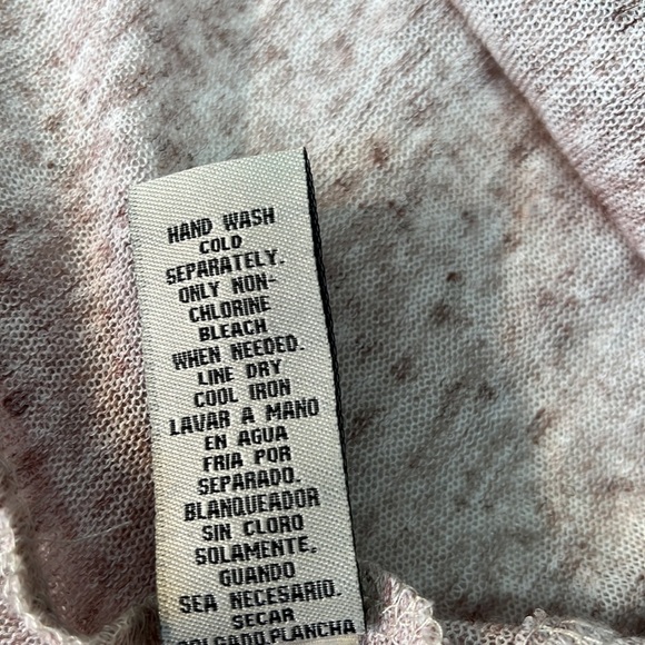 Behind The Seams 3/4 Sleeve Lightweight Cardigan. Mocha/White Heathered Color. - Picture 6 of 6